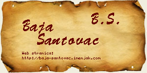 Baja Santovac vizit kartica